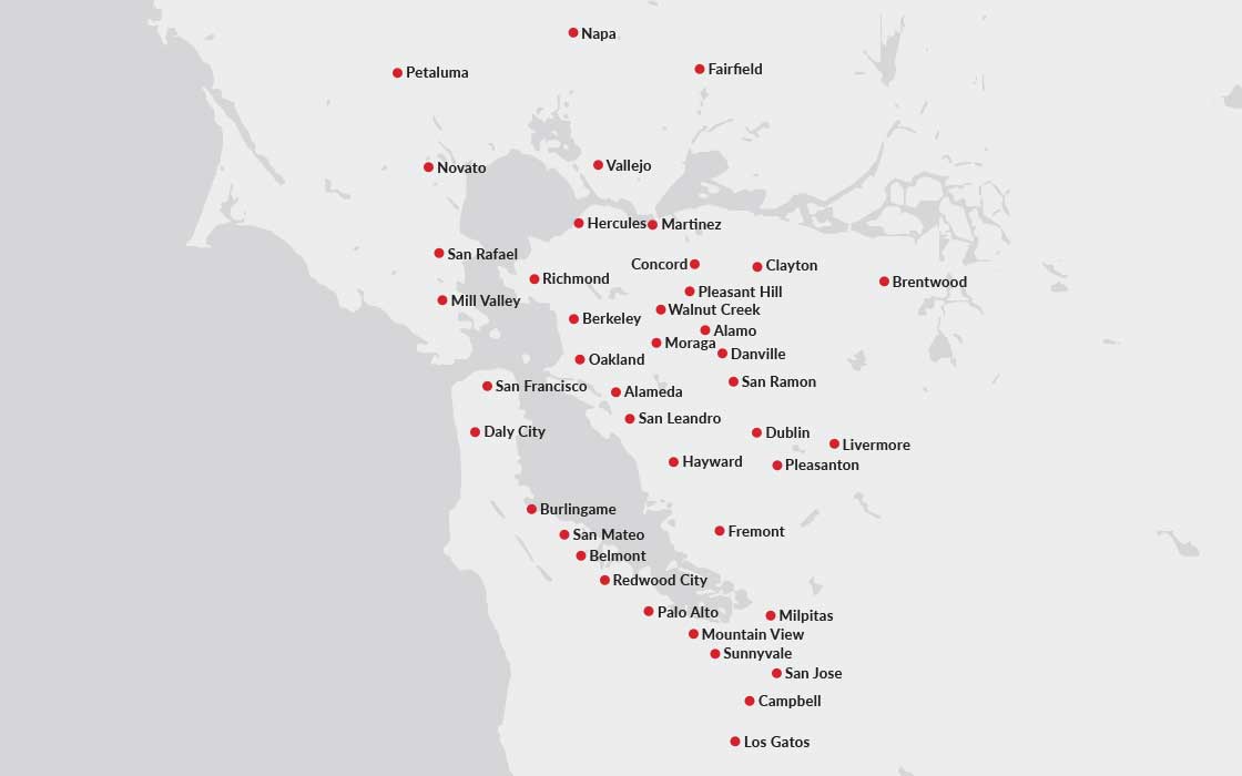 JV Lucas Paving Coverage Map